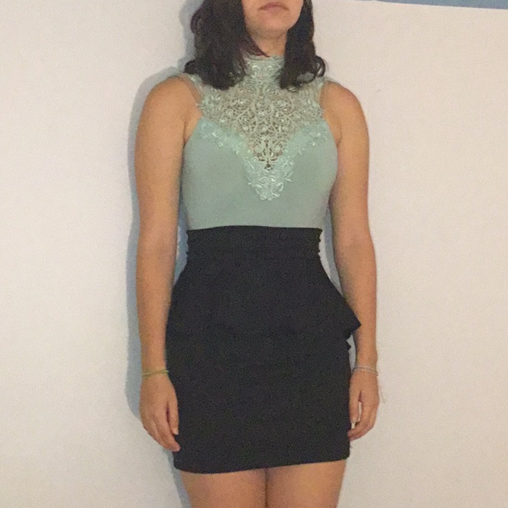 Short semi-formal dress.
